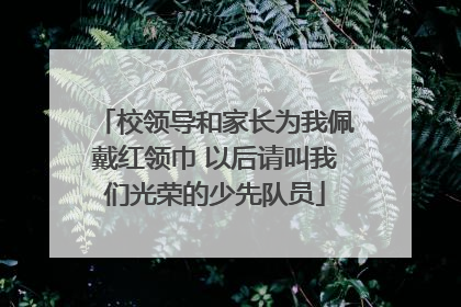校领导和家长为我佩戴红领巾 以后请叫我们光荣的少先队员