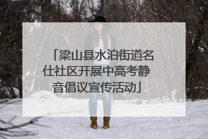 梁山县水泊街道名仕社区开展中高考静音倡议宣传活动
