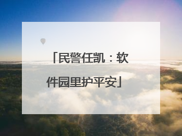 民警任凯：软件园里护平安