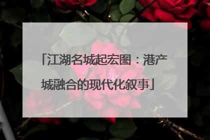江湖名城起宏图：港产城融合的现代化叙事