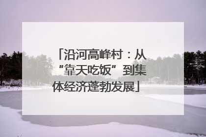 沿河高峰村：从“靠天吃饭”到集体经济蓬勃发展