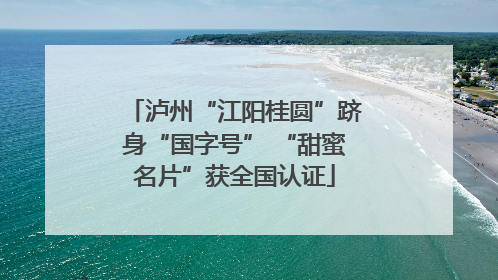 泸州“江阳桂圆”跻身“国字号” “甜蜜名片”获全国认证