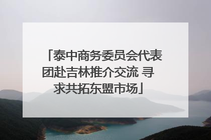 泰中商务委员会代表团赴吉林推介交流 寻求共拓东盟市场