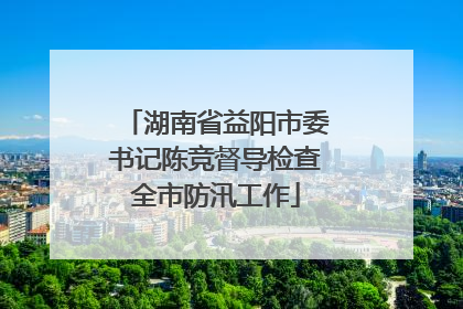 湖南省益阳市委书记陈竞督导检查全市防汛工作