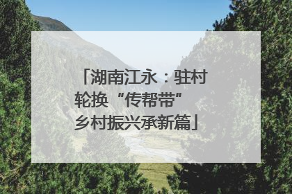 湖南江永：驻村轮换“传帮带” 乡村振兴承新篇