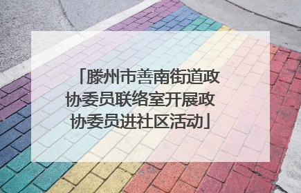 滕州市善南街道政协委员联络室开展政协委员进社区活动