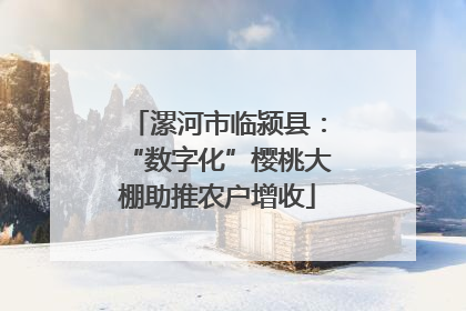 漯河市临颍县：“数字化”樱桃大棚助推农户增收