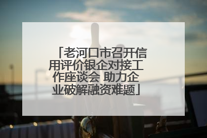 老河口市召开信用评价银企对接工作座谈会 助力企业破解融资难题