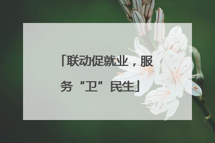 联动促就业，服务“卫”民生