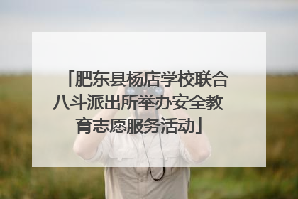 肥东县杨店学校联合八斗派出所举办安全教育志愿服务活动