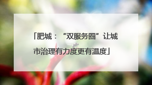 肥城：“双服务圈”让城市治理有力度更有温度