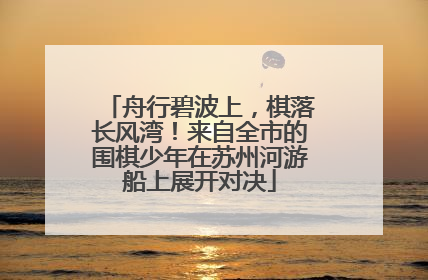 舟行碧波上，棋落长风湾！来自全市的围棋少年在苏州河游船上展开对决