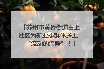 苏州市黄桥街道占上社区为新业态群体送上“流动的温暖”！