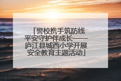 警校携手筑防线 平安守护伴成长——庐江县城西小学开展安全教育主题活动