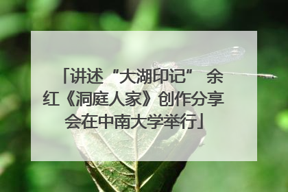 讲述“大湖印记” 余红《洞庭人家》创作分享会在中南大学举行