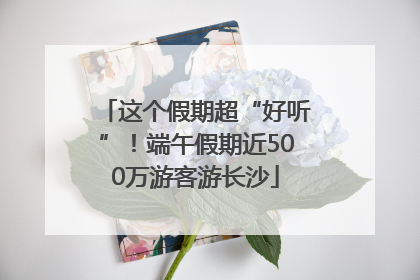 这个假期超“好听”！端午假期近500万游客游长沙