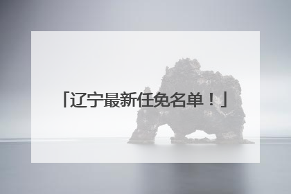 辽宁最新任免名单！