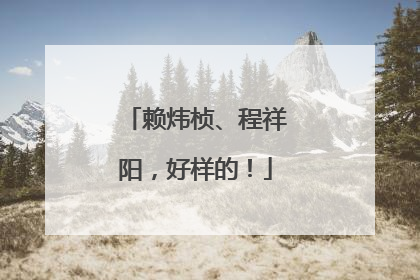 赖炜桢、程祥阳，好样的！