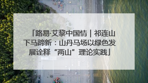 路易·艾黎中国情｜祁连山下马蹄新：山丹马场以绿色发展诠释“两山”理论实践