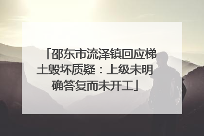 邵东市流泽镇回应梯土毁坏质疑：上级未明确答复而未开工