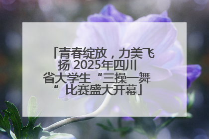 青春绽放，力美飞扬 2025年四川省大学生“三操一舞”比赛盛大开幕