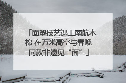 面塑技艺遇上南航木棉 在万米高空与春晚同款非遗见“面”