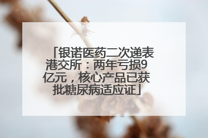 银诺医药二次递表港交所：两年亏损9亿元，核心产品已获批糖尿病适应证
