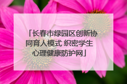 长春市绿园区创新协同育人模式 织密学生心理健康防护网