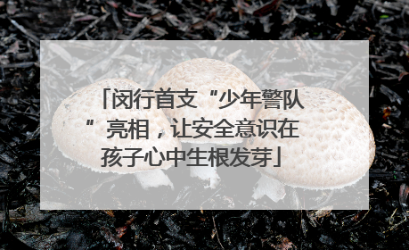 闵行首支“少年警队”亮相，让安全意识在孩子心中生根发芽