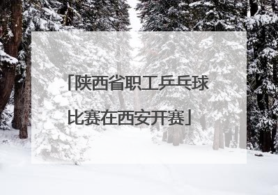 陕西省职工乒乓球比赛在西安开赛