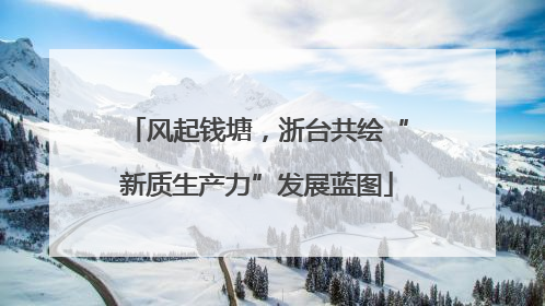 风起钱塘，浙台共绘“新质生产力”发展蓝图