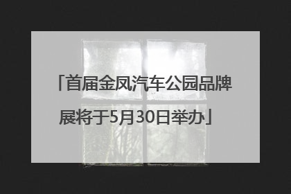 首届金凤汽车公园品牌展将于5月30日举办