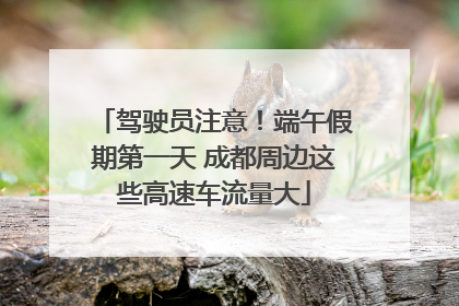 驾驶员注意！端午假期第一天 成都周边这些高速车流量大