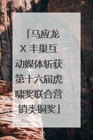 马应龙 X 丰巢互动媒体斩获第十六届虎啸奖联合营销类铜奖