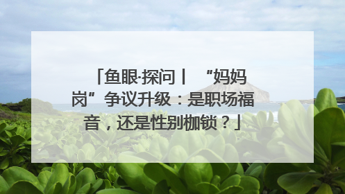鱼眼·探问丨 “妈妈岗”争议升级：是职场福音，还是性别枷锁？