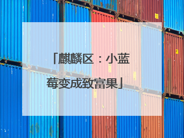 麒麟区：小蓝莓变成致富果