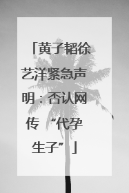 黄子韬徐艺洋紧急声明：否认网传 “代孕生子”