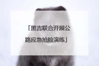 黑吉联合开展公路应急抢险演练