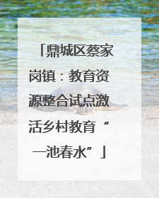 鼎城区蔡家岗镇：教育资源整合试点激活乡村教育“一池春水”