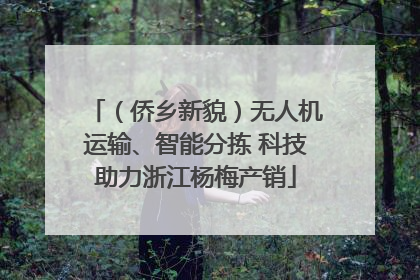 （侨乡新貌）无人机运输、智能分拣 科技助力浙江杨梅产销