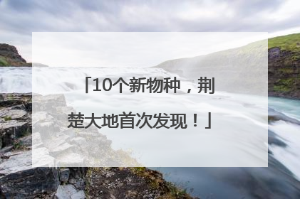 10个新物种，荆楚大地首次发现！