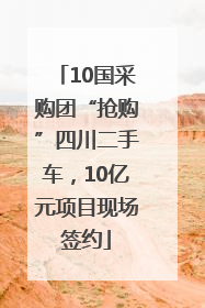 10国采购团“抢购”四川二手车，10亿元项目现场签约
