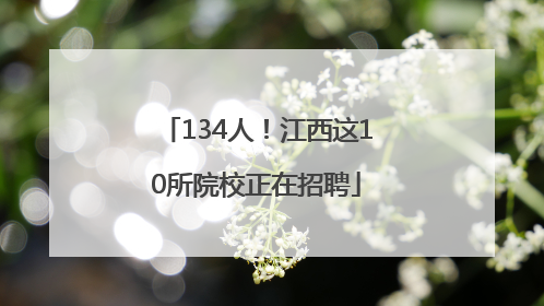 134人！江西这10所院校正在招聘