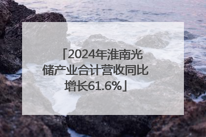 2024年淮南光储产业合计营收同比增长61.6%