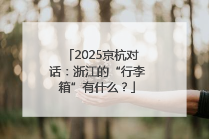 2025京杭对话：浙江的“行李箱”有什么？