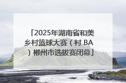 2025年湖南省和美乡村篮球大赛（村 BA）郴州市选拔赛闭幕