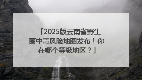 2025版云南省野生菌中毒风险地图发布！你在哪个等级地区？