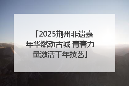 2025荆州非遗嘉年华燃动古城 青春力量激活千年技艺