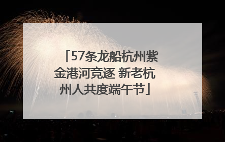 57条龙船杭州紫金港河竞逐 新老杭州人共度端午节