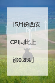 5月份西安CPI同比上涨0.8%